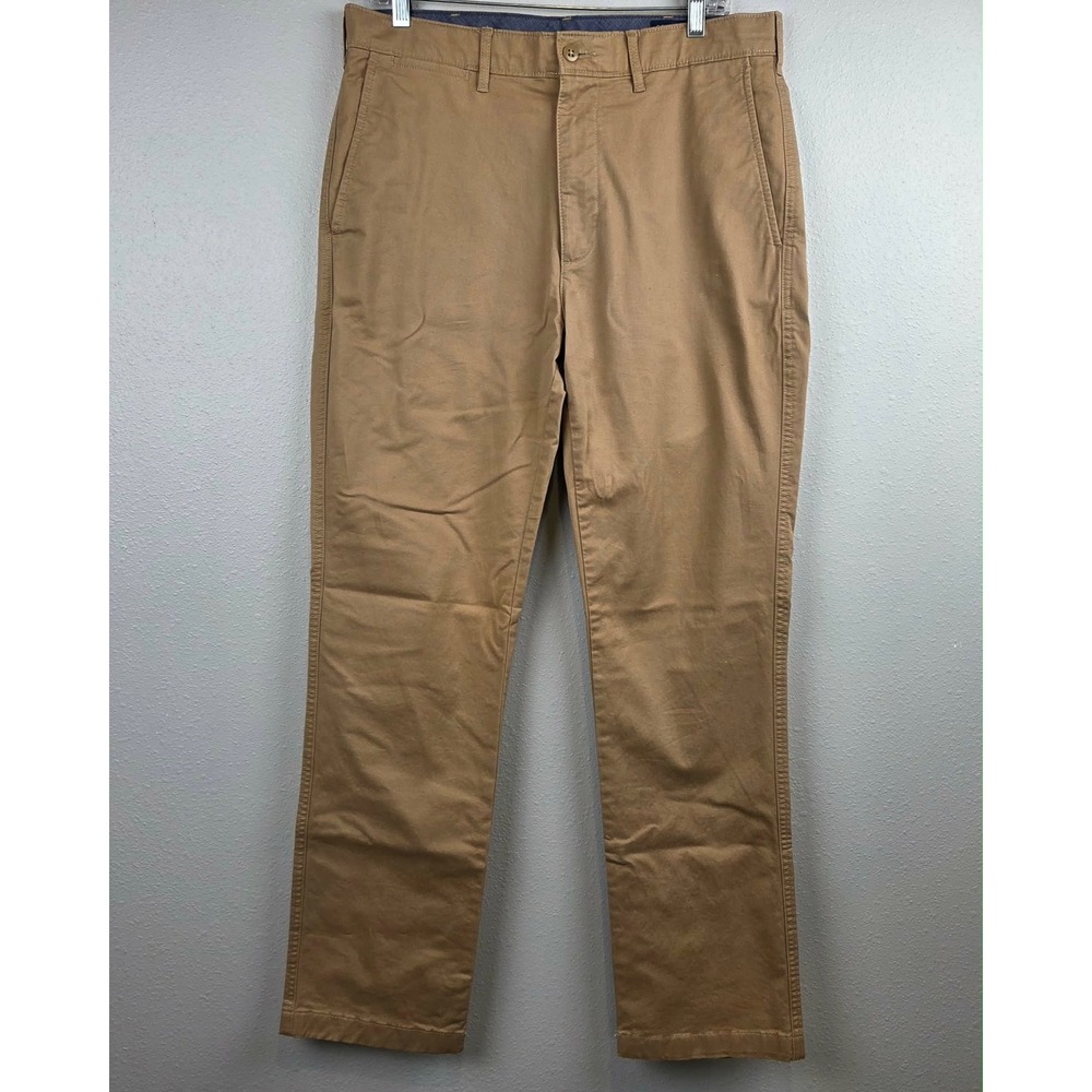 Cremieux Comfort Stretch Mens Chino Pants Tan Khaki 32x32 Cotton Blend